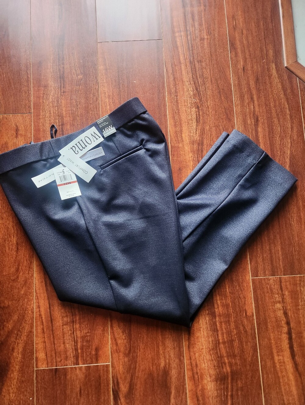 Amanda & Chelsea Women's Navy Dress Pants - Tailored Finish NWT Size 16W